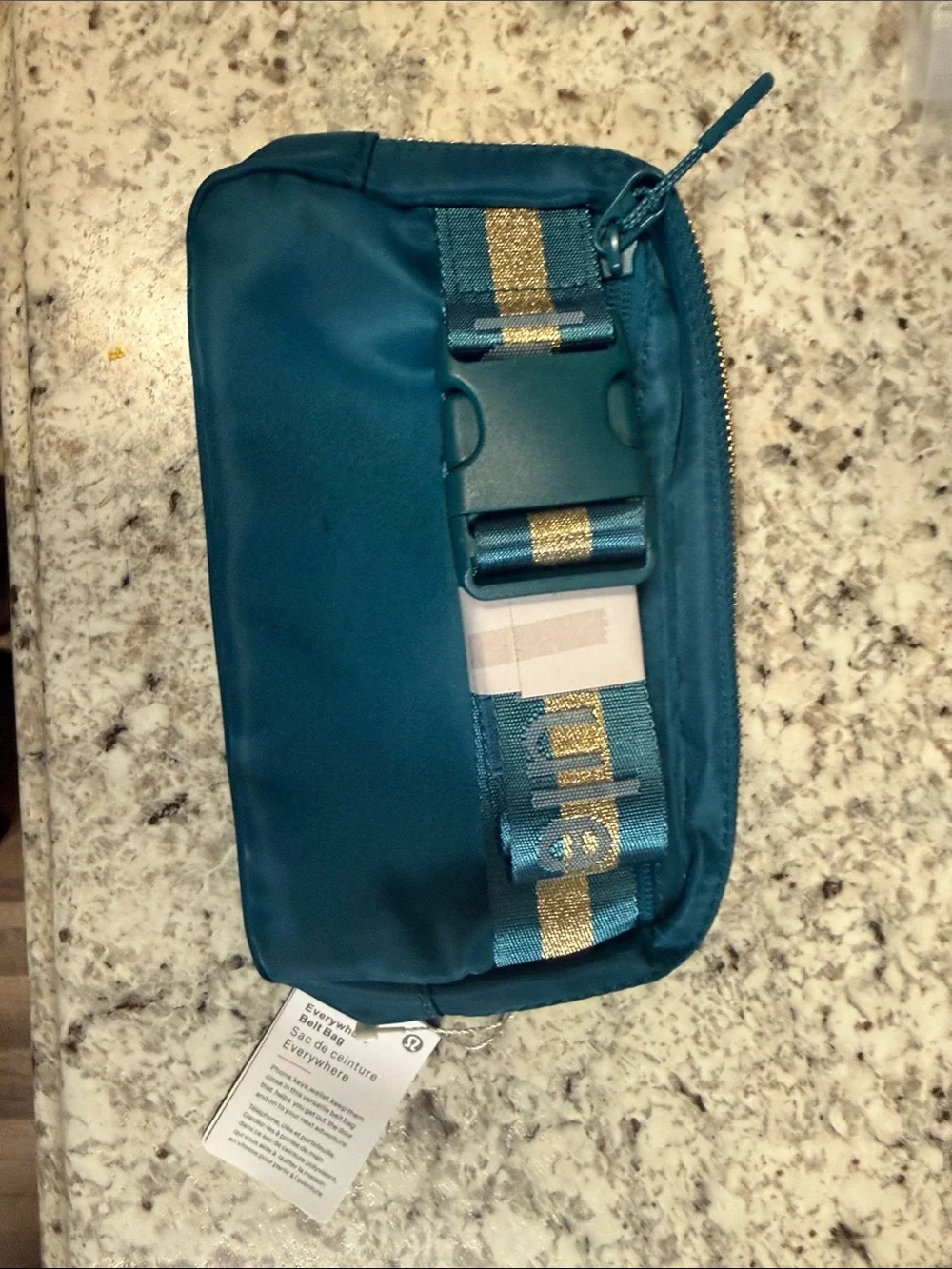 Teal Satin Lululemon fanny pack